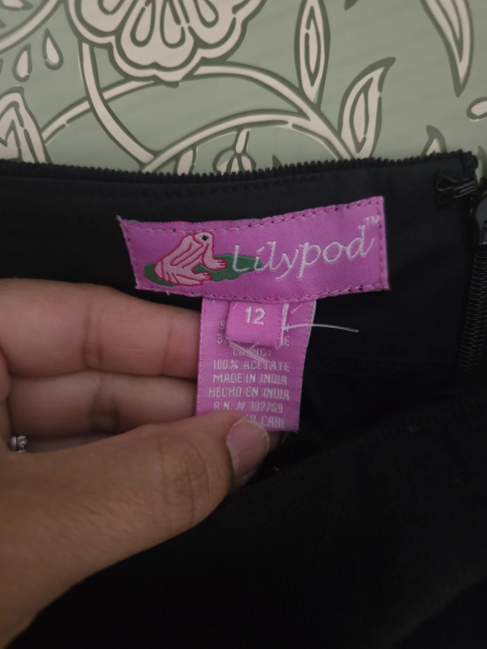 Lilypod Black A-line Skirt